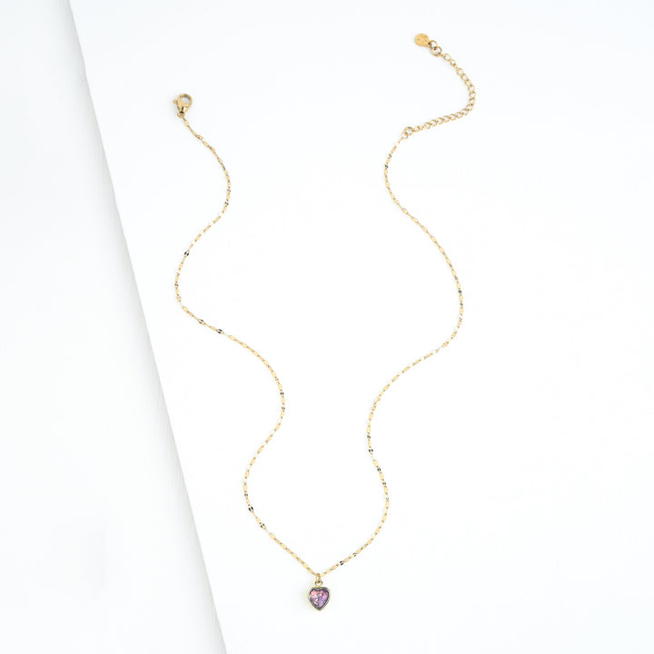 Wear Blue Gold Heart Necklace