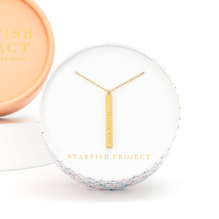 Give Justice Gold Bar Necklace