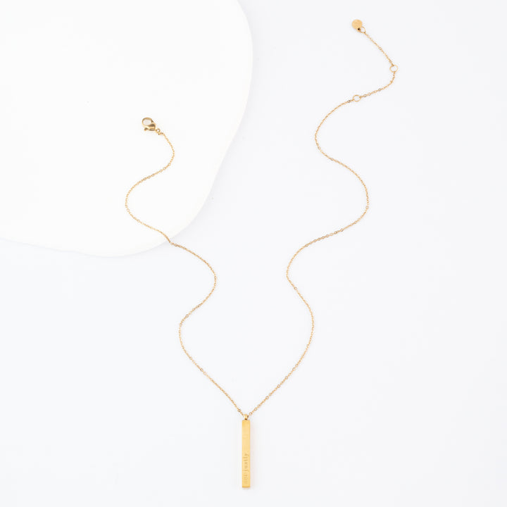 Give Justice Gold Bar Necklace