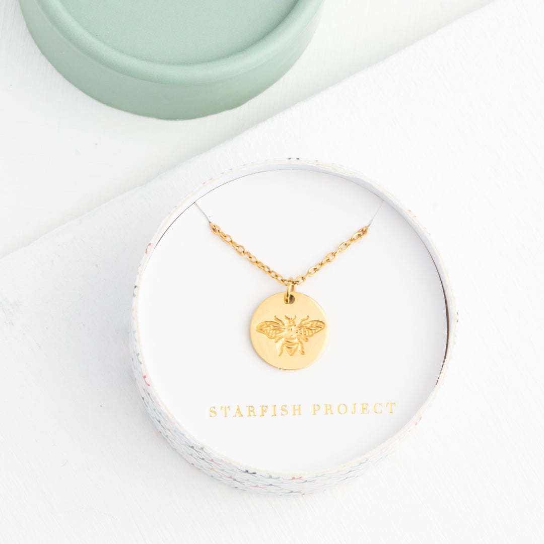 Honey Bee Pendant Necklace