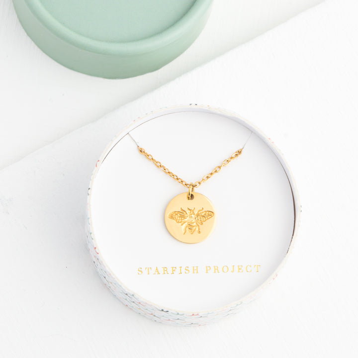 Honey Bee Pendant Necklace