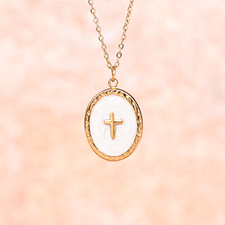 Shine Bright Cross Pendant in Ivory