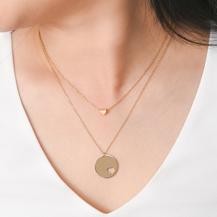 Forever In My Heart Necklace Set in Gold