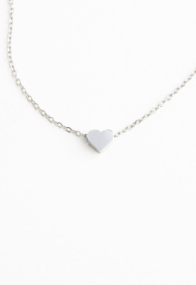 Forever In My Heart Necklace Set in Silver