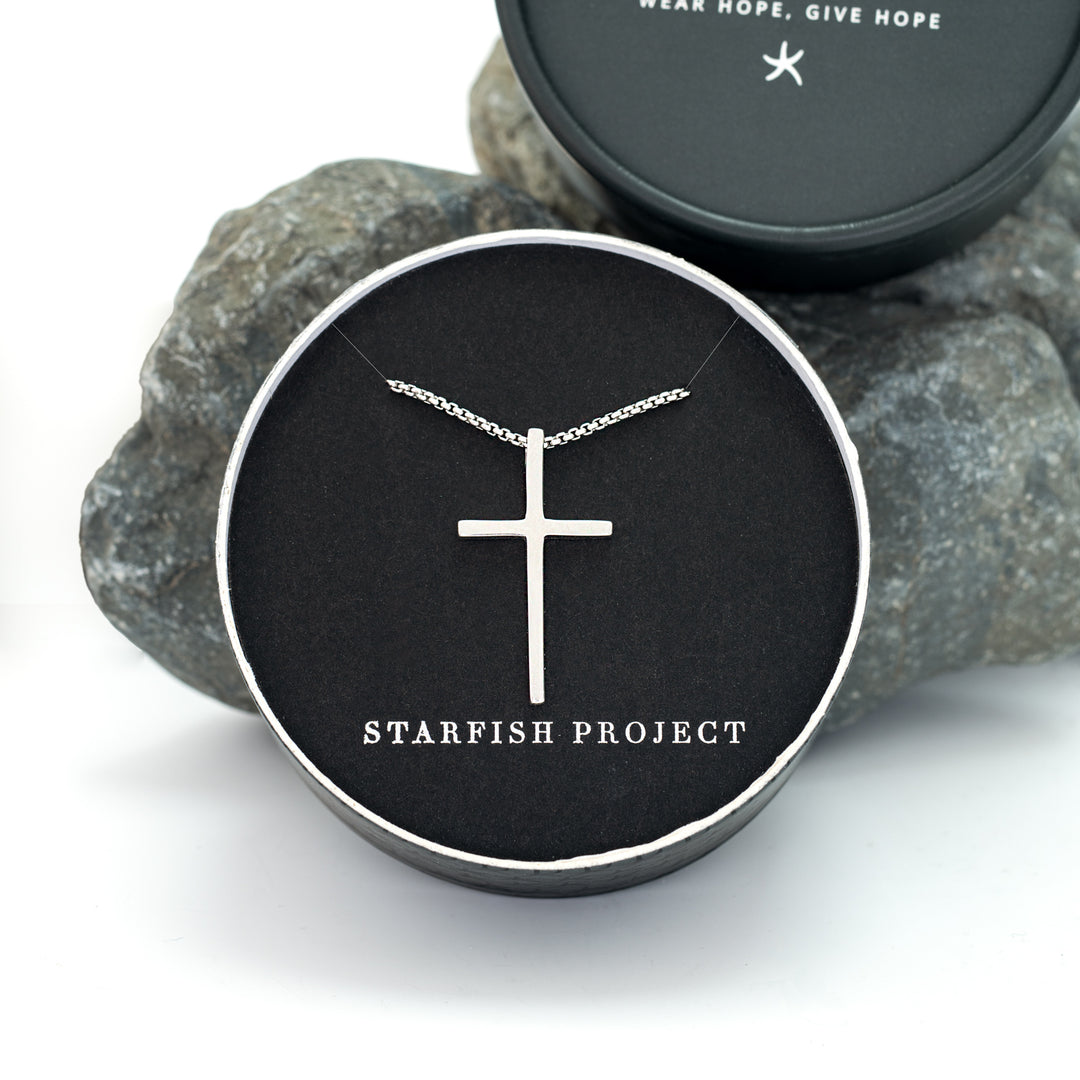 The Classic Cross Necklace in Sterling Silver