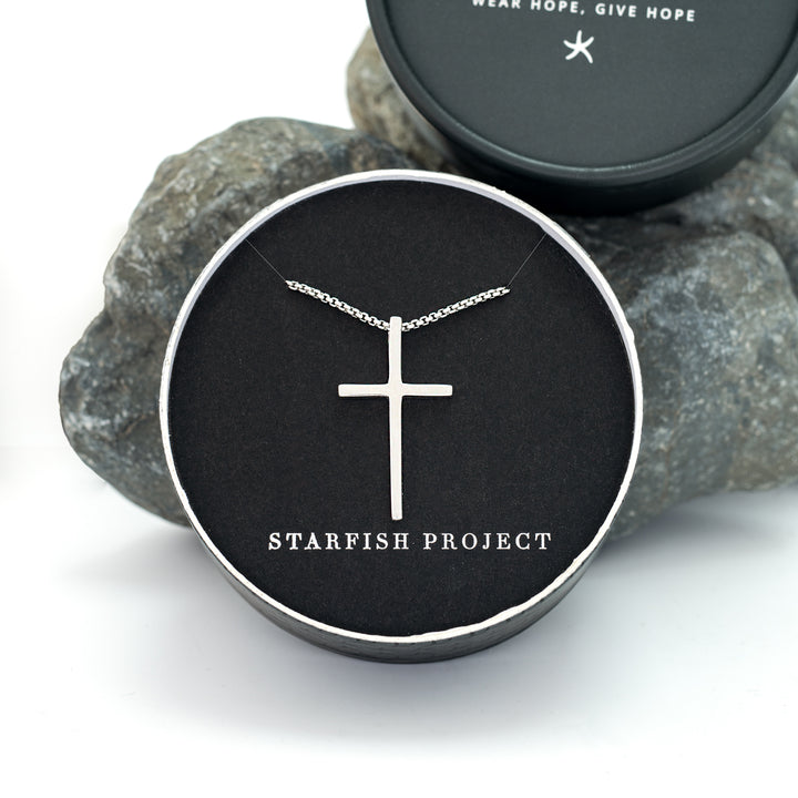 The Classic Cross Necklace in Sterling Silver