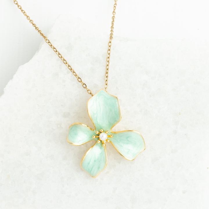 Hope in Bloom Necklace in Mint