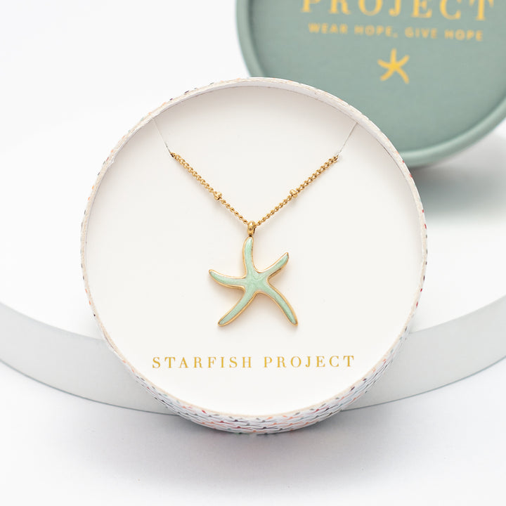 Starfish Hope Necklace in Mint