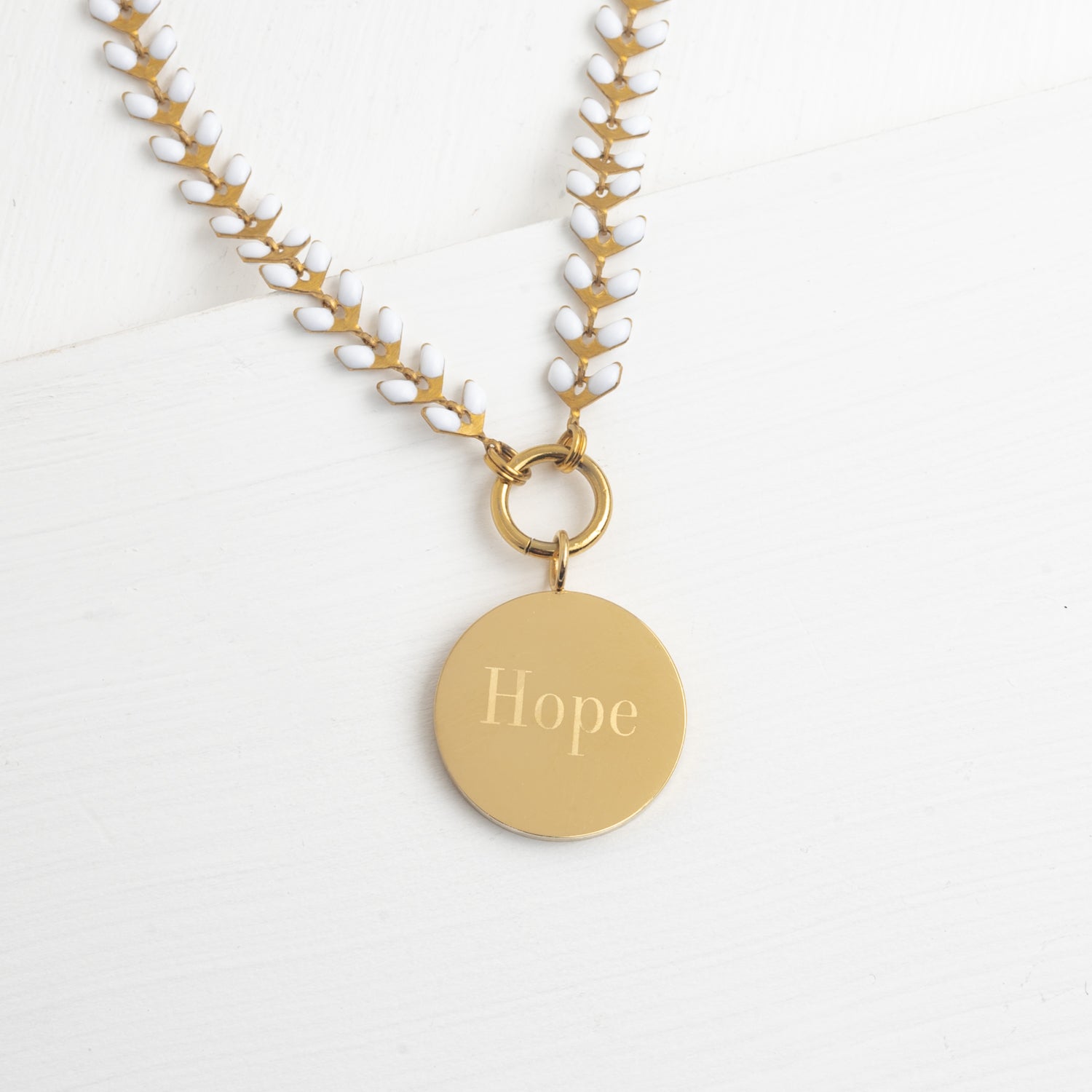 Hope Pendant on Seeds of Hope Chain in Ivory – Starfish Project UK