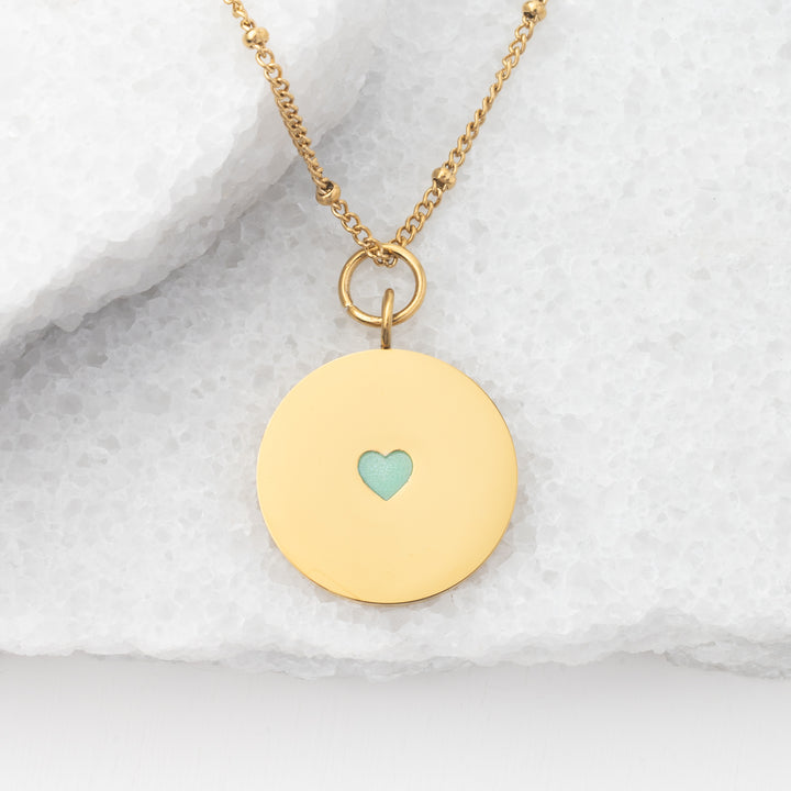 Cherished Heart Pendant with Mint Heart