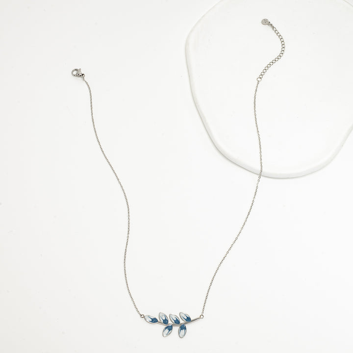 Hope Grows Necklace in Silver & Blue