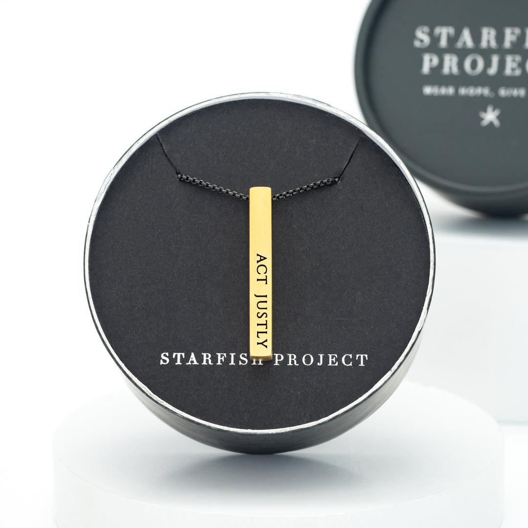 Justice Gold Bar Necklace