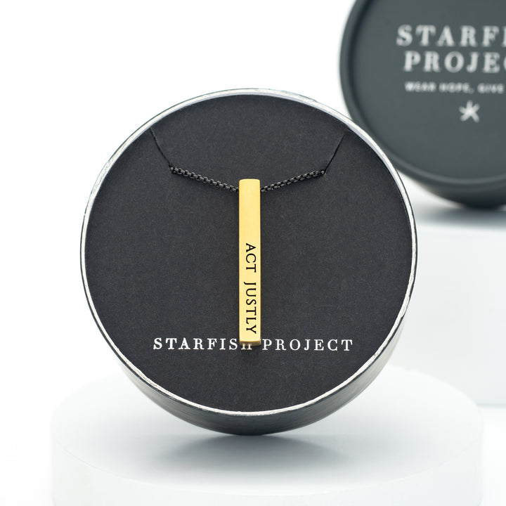 Justice Gold Bar Necklace