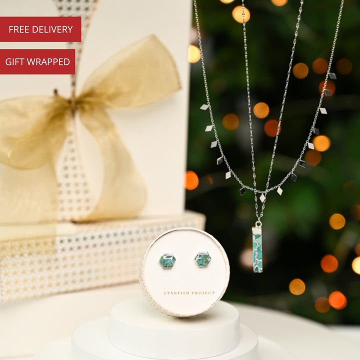 All is Bright Turquoise & Silver Gift Set