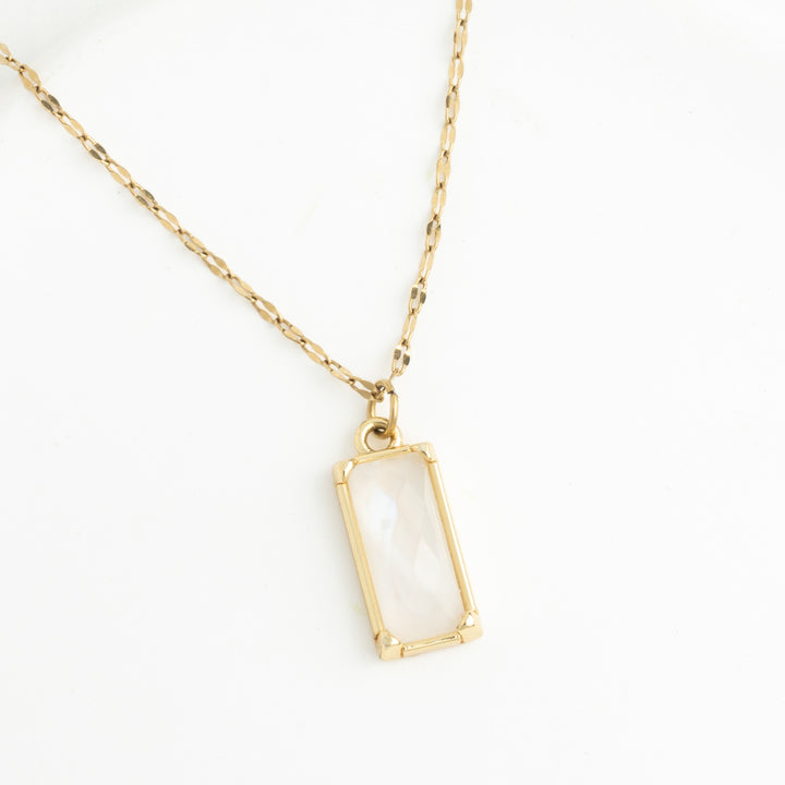 Moonlit Grace Necklace in Gold & Moonstone