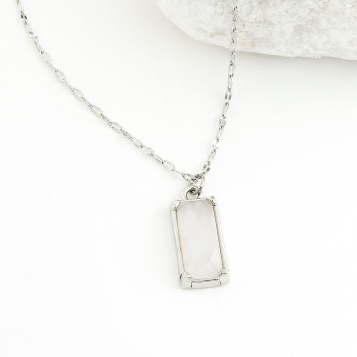 Moonlit Grace Necklace in Silver & Moonstones