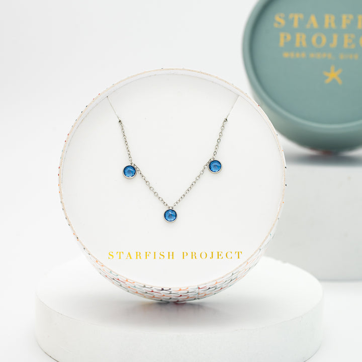 Guiding Lights Necklace in Silver & Blue