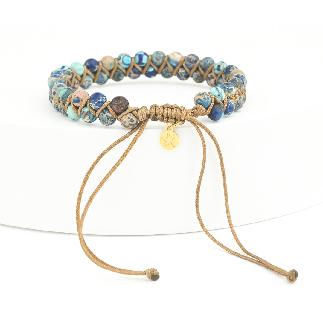 Wear Blue Handwoven Beaded Bracelet