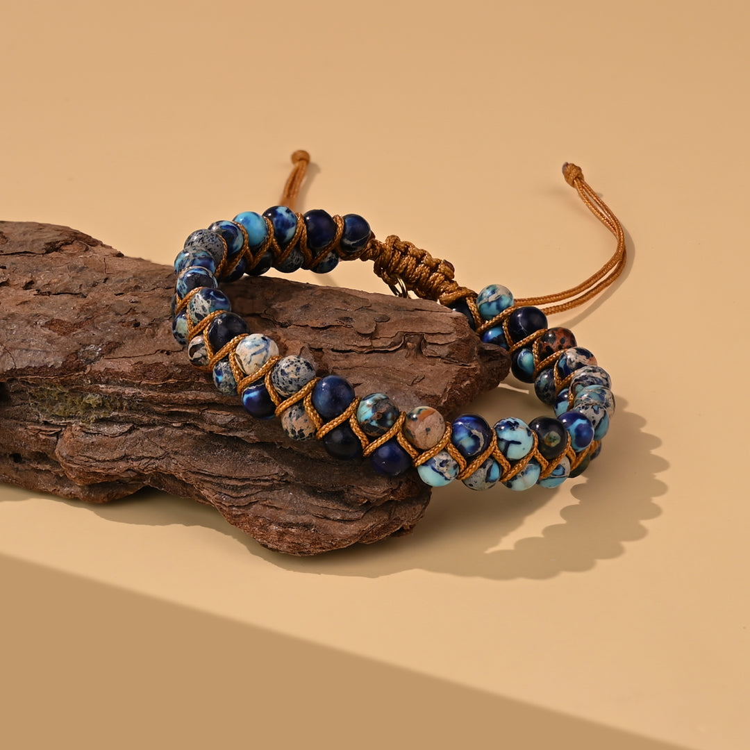 Wear Blue Handwoven Beaded Bracelet
