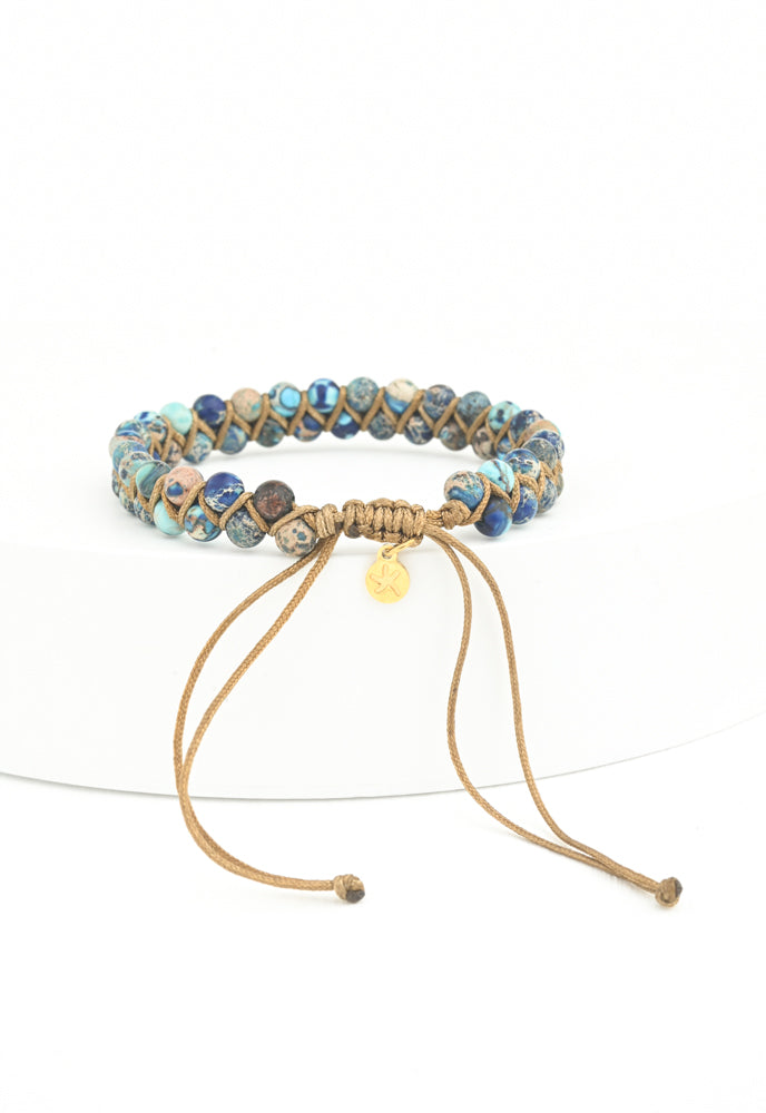Wear Blue Handwoven Beaded Bracelet