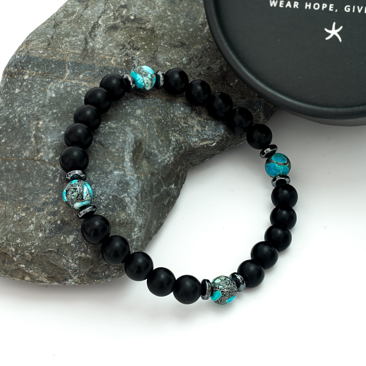Jovati 2022 Double Winding Emperor Stone Heart Bracelet Hand Woven Natural Stone Beaded Heart