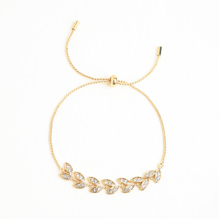 Crystal Vine Zircon and Gold Bracelet