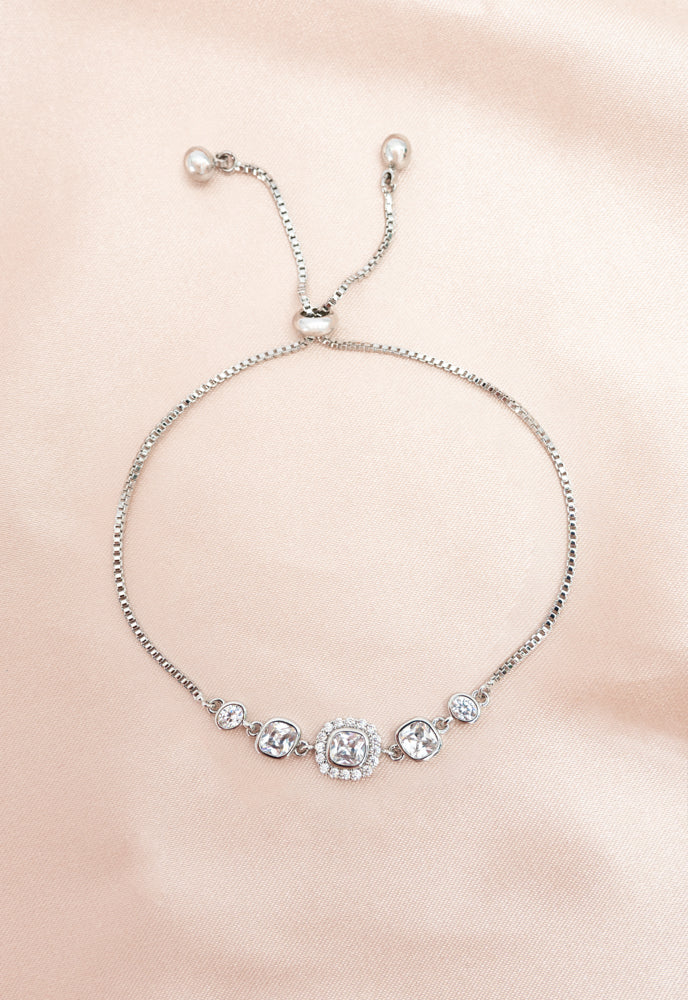 Radiant Shine Platinum Zircon Bracelet