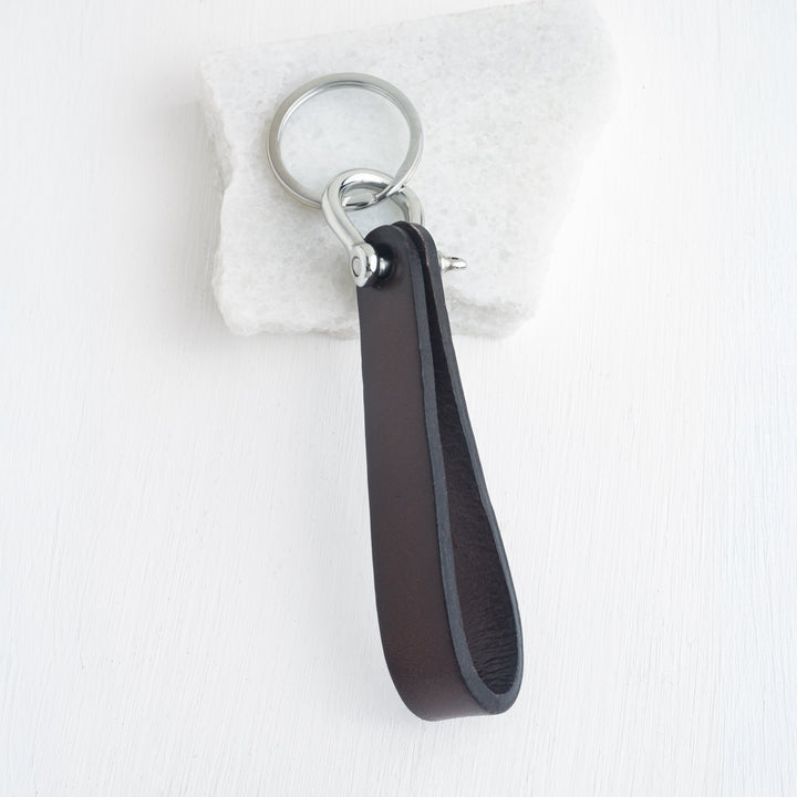 Legacy Keychain in Black Leather