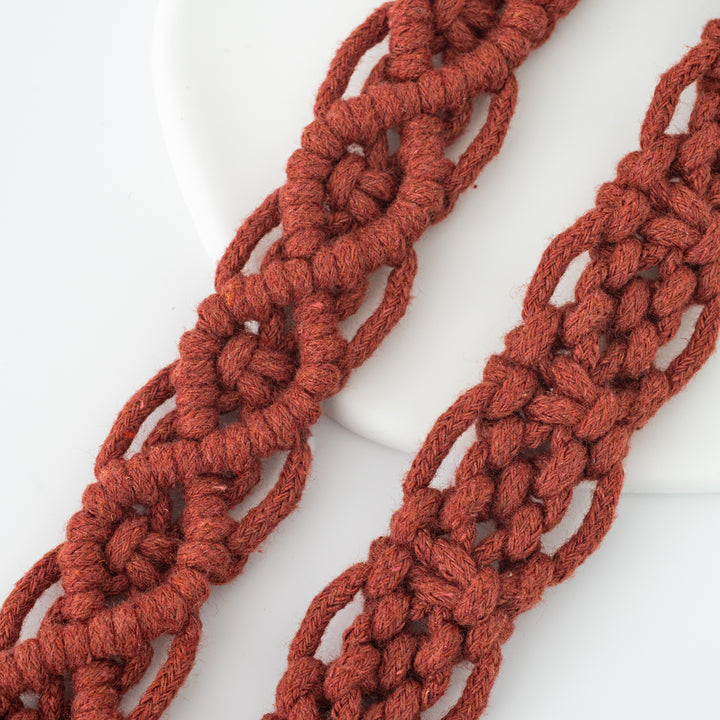 Wear Hope Macramé Crossbody Strap in Terra Cotta