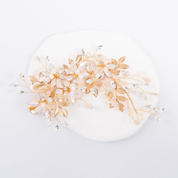 Magnolia Crystal and Zircon Hair Clip