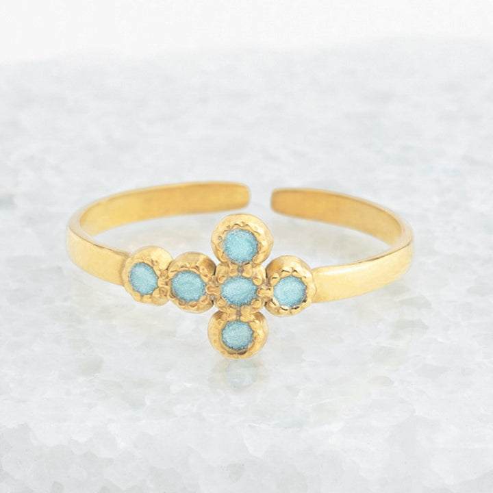 Tranquil Cross Ring in Mint