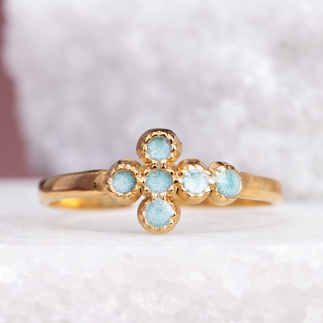 Tranquil Cross Ring in Mint