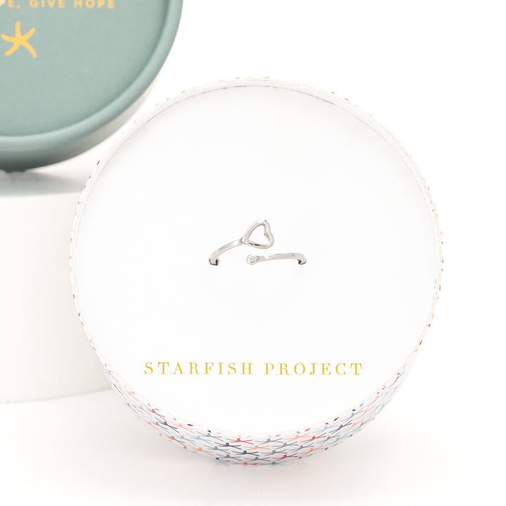Ada Silver Heart Ring