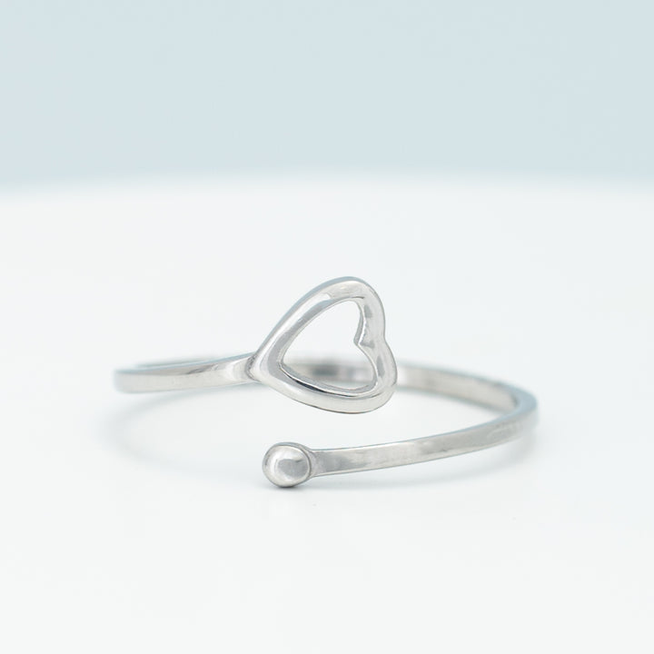 Ada Silver Heart Ring