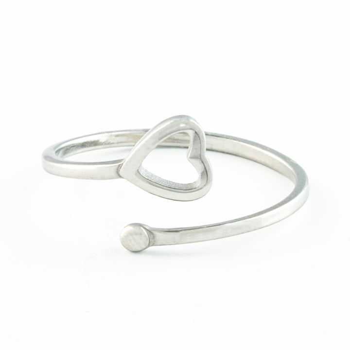 Ada Silver Heart Ring