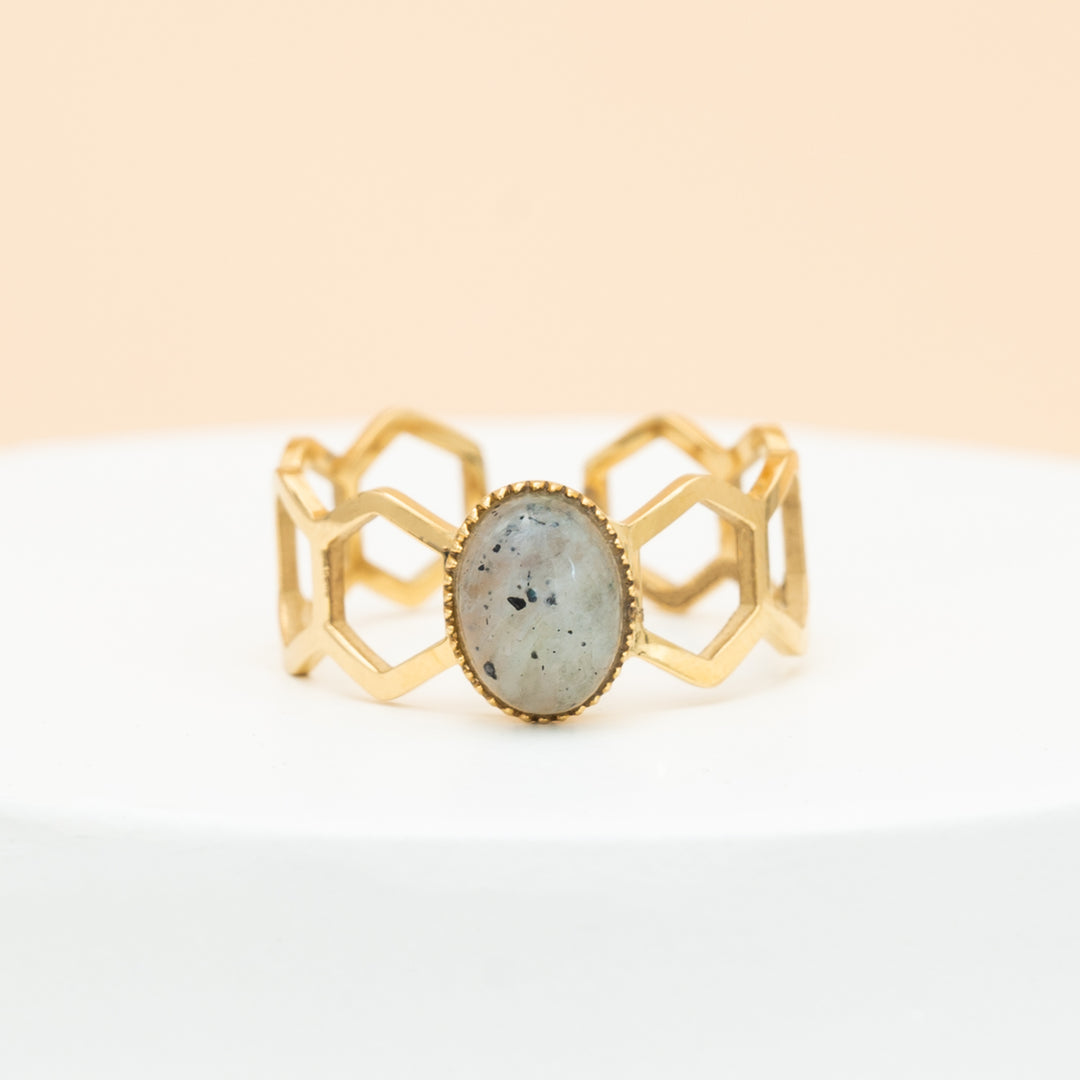 Kady Slate Gray and Gold Ring