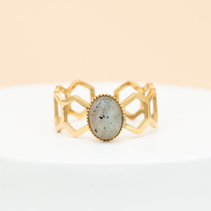 Kady Slate Gray and Gold Ring