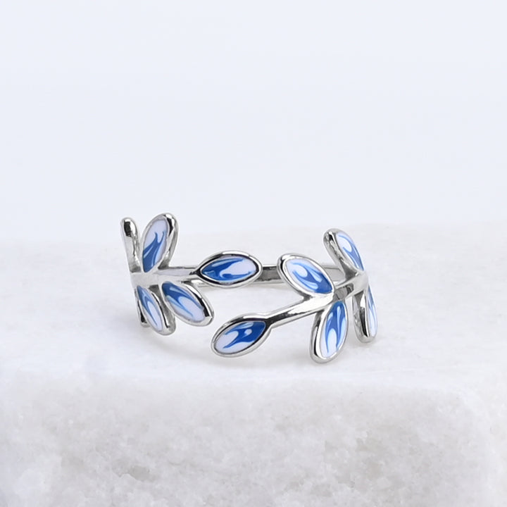 Hope Grows Ring in Silver & Blue