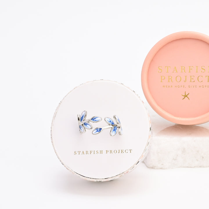 Hope Grows Ring in Silver & Blue