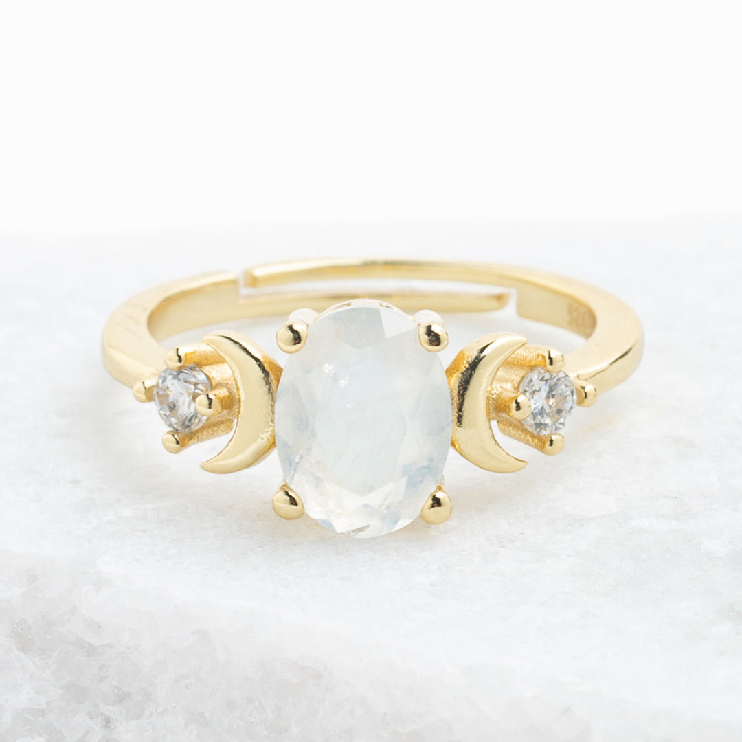 Starlight Moonstone Ring