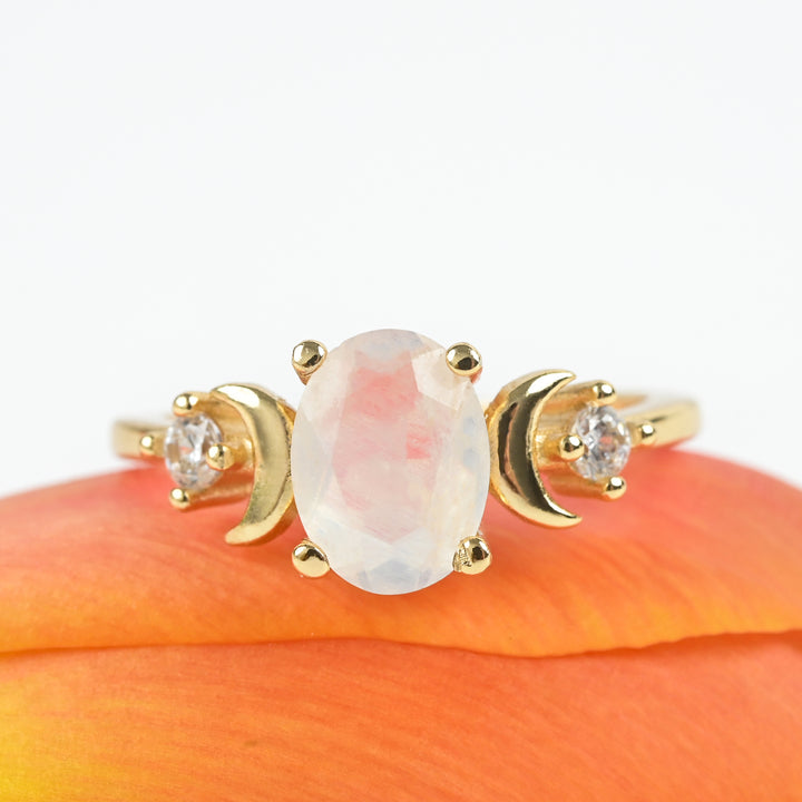 Starlight Moonstone Ring