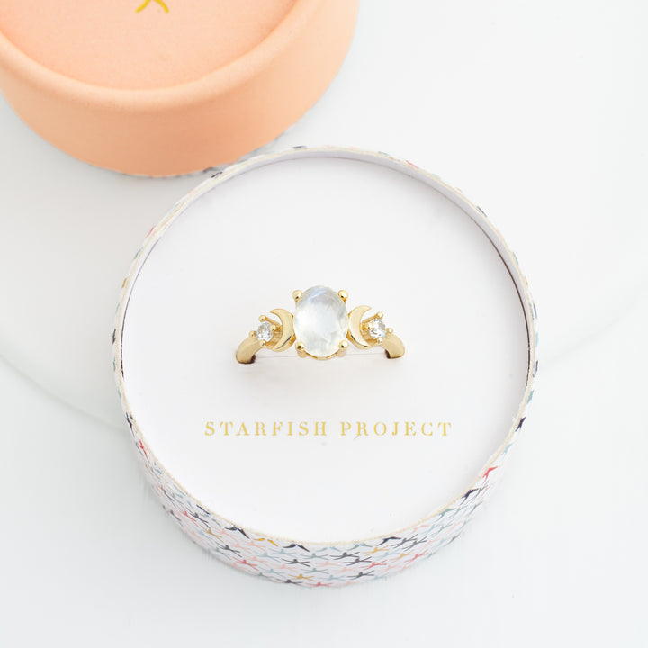 Starlight Moonstone Ring