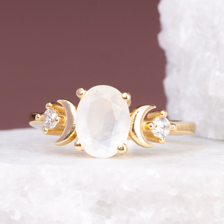 Starlight Moonstone Ring