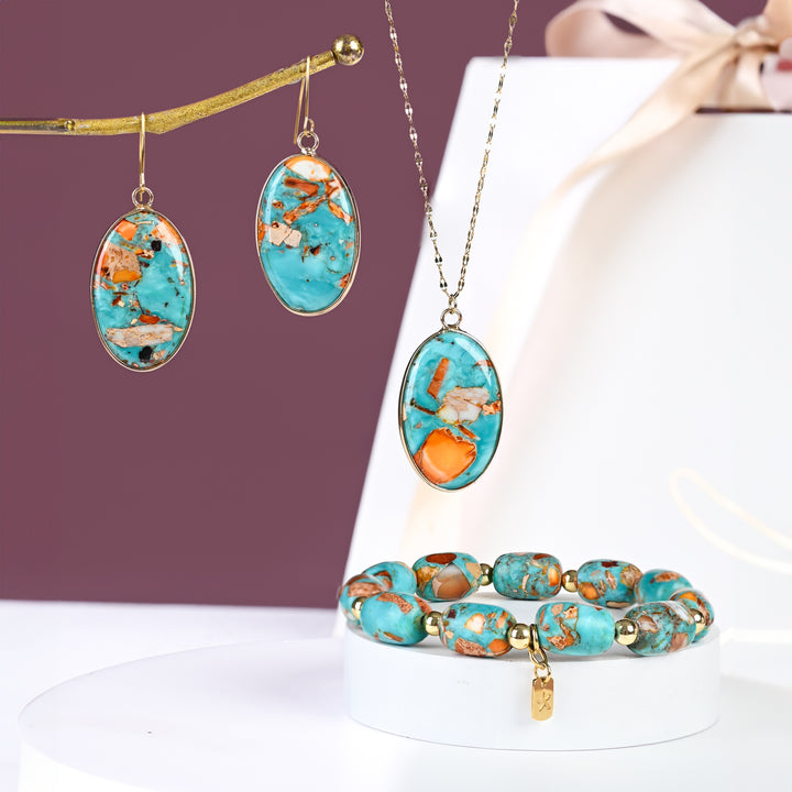 Sierra Bloom Turquoise Emperor Stone Gift Set