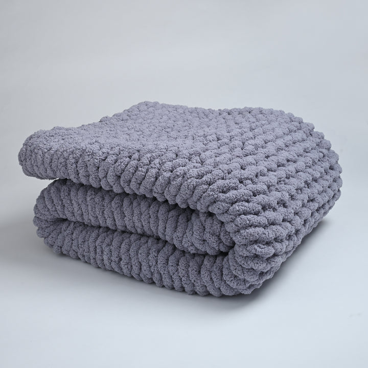 Woven Together Blanket in Slate Gray