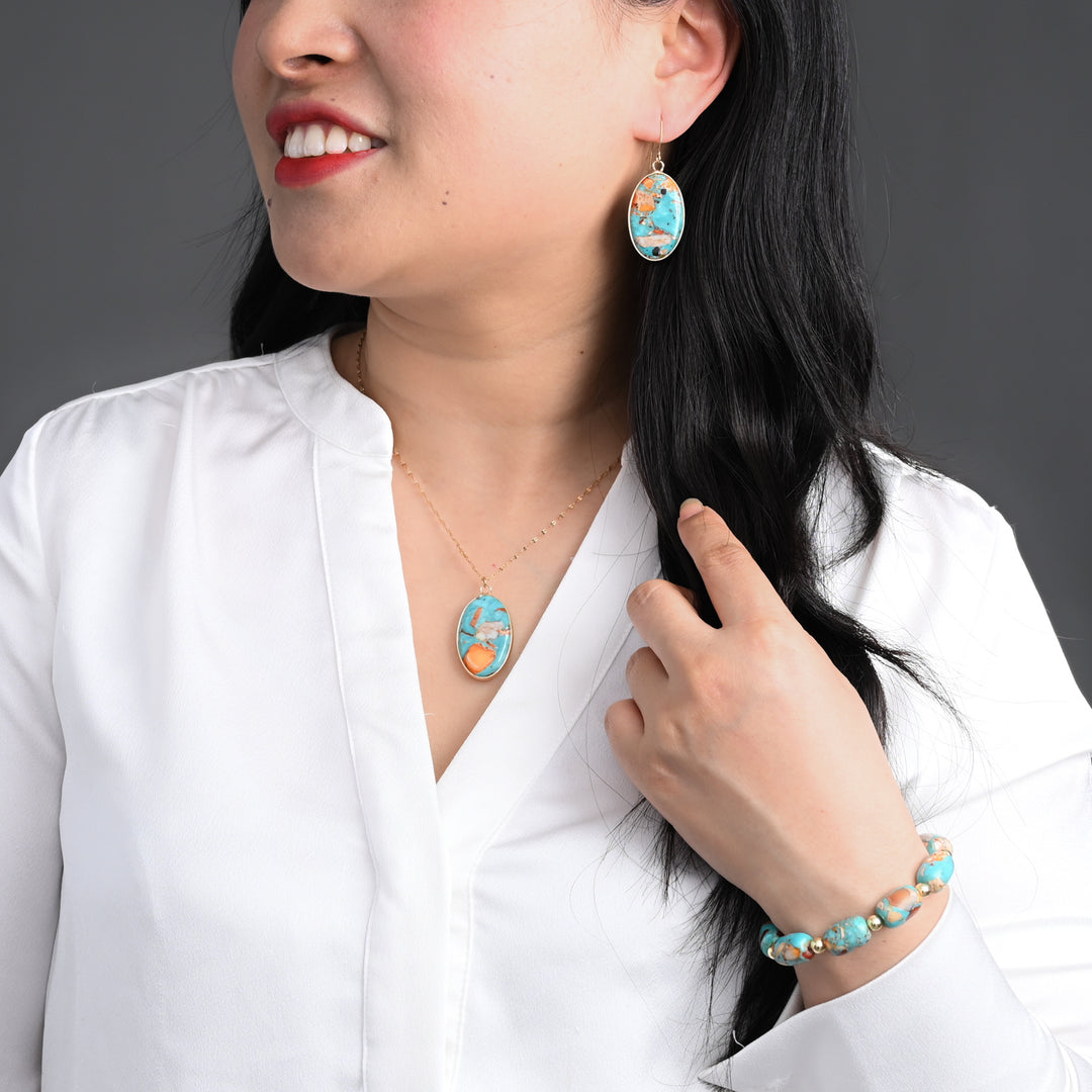 Sierra Bloom Turquoise Emperor Stone Gift Set
