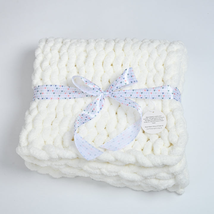 Woven Together Baby Blanket In White