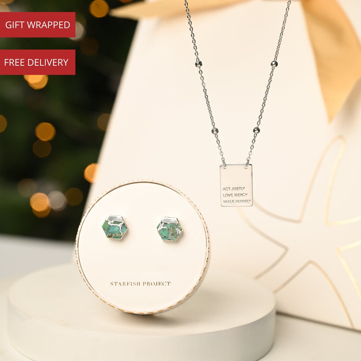 Act Justly Sterling Silver Gift Set